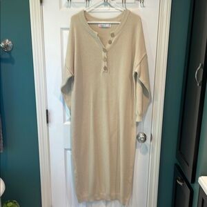 Free People Cream Midi Dress